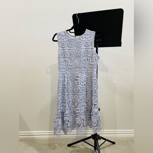 Beautiful dusty blue lace dress